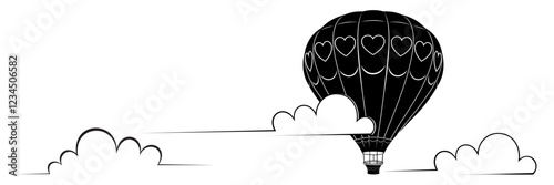 hot air balloon vector illustration 2