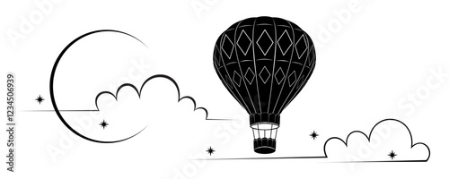 hot air balloon vector illustration 3