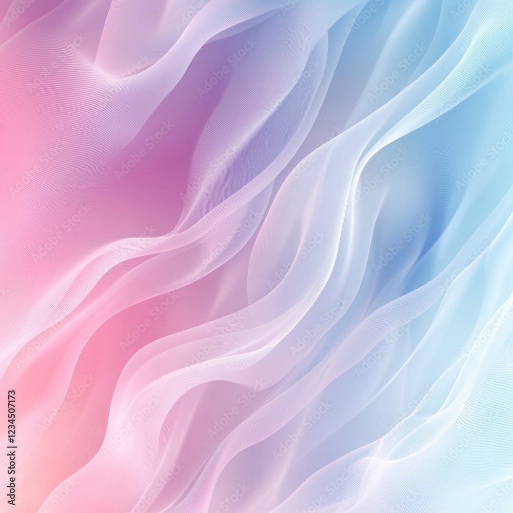 Fototapeta premium Pastel flowing fabric waves, abstract background, design element