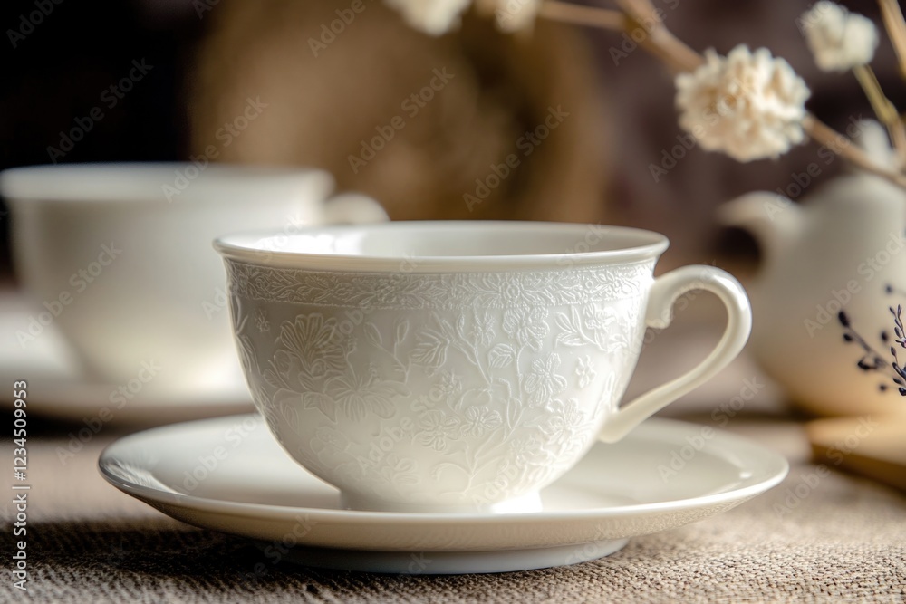 Fototapeta premium Cup and Saucer Close Up