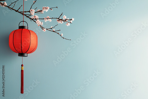 Festive chinese new year lanterns home decor cultural celebration indoor close-up zodiac theme photo