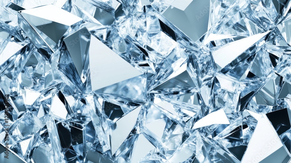 Shattered ice crystals, abstract background, frozen texture, winter scene, design element Shattered ice crystals, abstract background, frozen texture, winter scene, design element