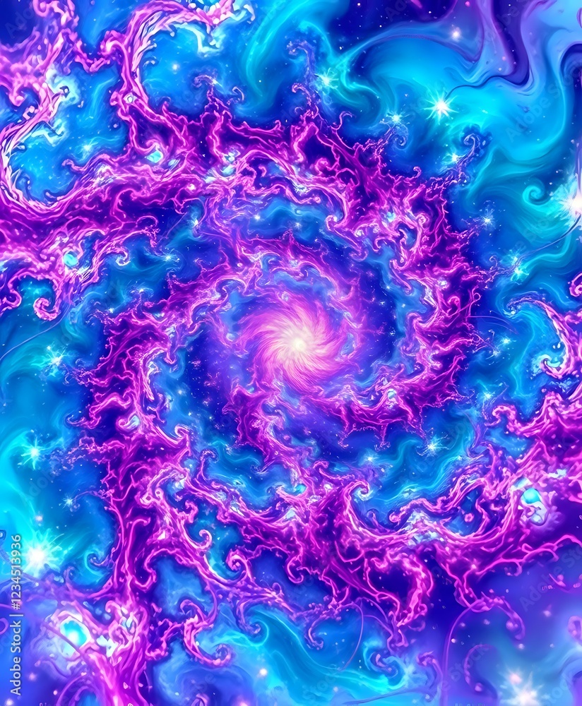 Cosmic Galaxy Explosion - Vibrant Swirling Colors Cosmic Galaxy Explosion - Vibrant Swirling Colors