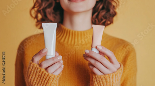 Girl with product mockup