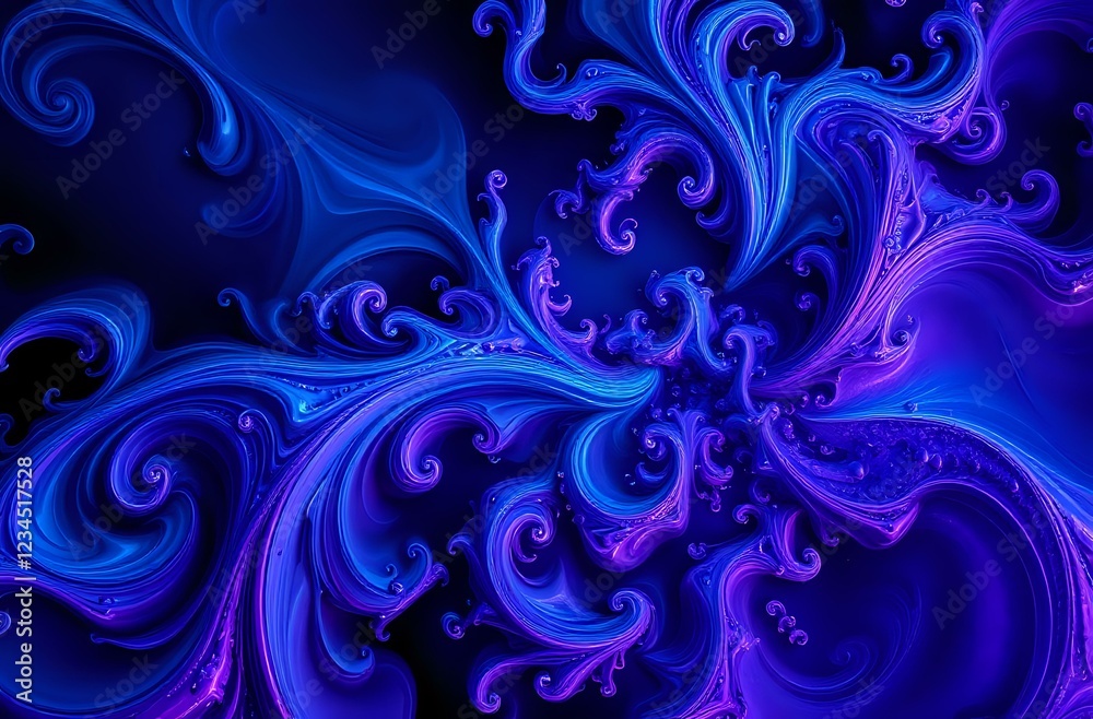 Vibrant Cosmic Swirl: A Mesmerizing Fractal Geometry Art Vibrant Cosmic Swirl: A Mesmerizing Fractal Geometry Art