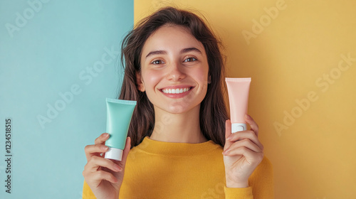 Girl with product mockup