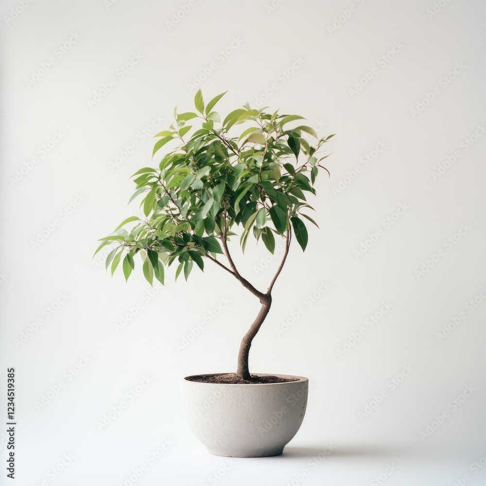 Pot tree isolated on white background Pot tree isolated on white background