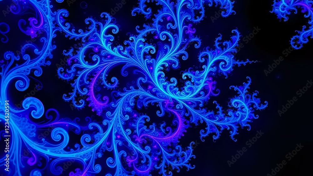 Cosmic Dreamscape: Vibrant Night Sky with Fractal Tree Silhouette Cosmic Dreamscape: Vibrant Night Sky with Fractal Tree Silhouette