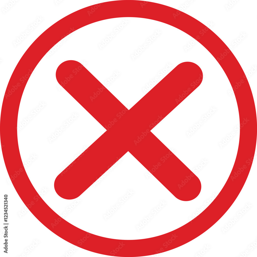 line Red cross sign icon. Wrong mark. Red cross X symbol. Red grunge X icon. Cross brush sign line Red cross sign icon. Wrong mark. Red cross X symbol. Red grunge X icon. Cross brush sign