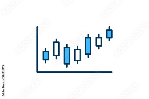 chart icon. Icon related to graph and seo . suitable for web site, app, user interfaces, printable etc. flat line icon style. simple vector design editable
