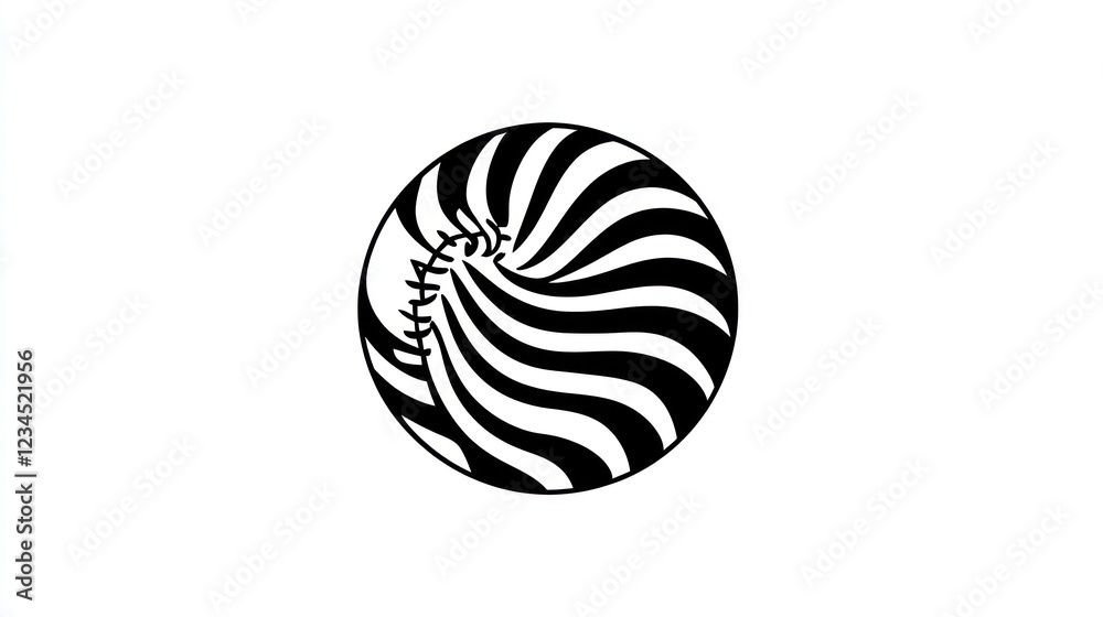 Abstract black and white ball design, graphic element Abstract black and white ball design, graphic element