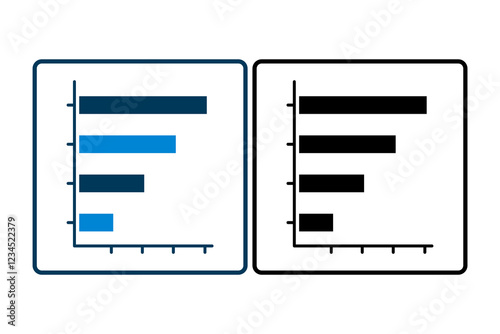 bar chart icon vector. Icon related to graph and seo . suitable for web site, app, user interfaces, printable etc. solid icon style. simple vector design editable