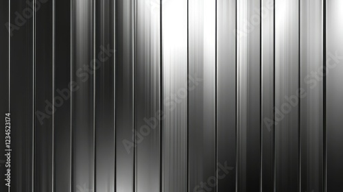 Sleek and Shiny Vertical Metal Wall with Reflective Surfaces Ideal for Modern Designs and Contemporary Backgrounds with a Minimalist Aesthetic Appeal