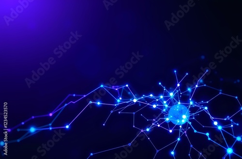 Neural Network Odyssey - Vibrant Blue Purple Abstract Wallpaper