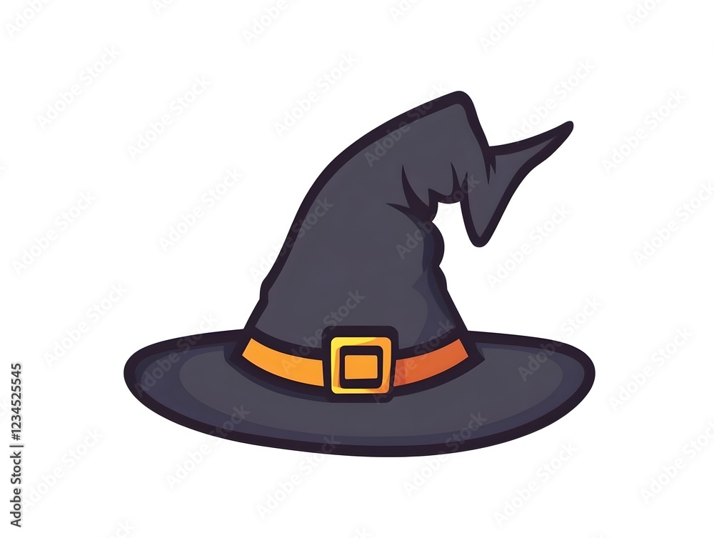 Naklejka premium Magical Magic Pointed Witch Hat Halloween wizard costume logo