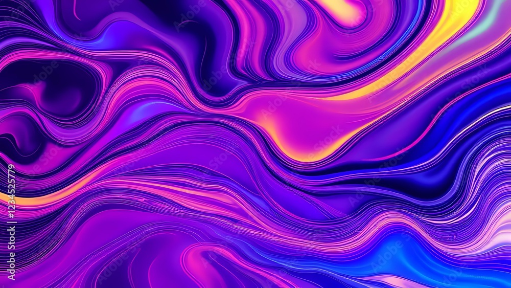 Fototapeta premium Futuristic Abstract Design with Vibrant Fluid Dynamics
