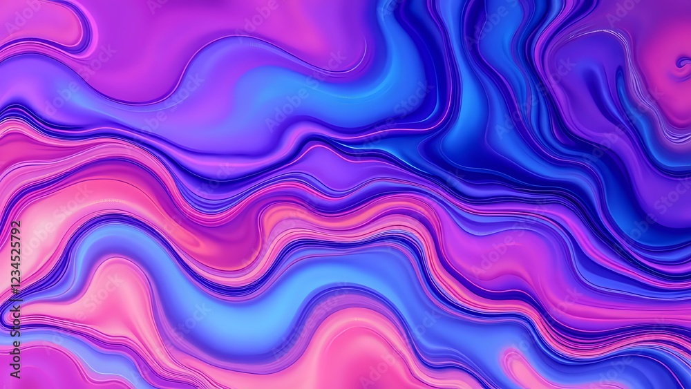 Vibrant Fluid Flow Abstract Art Design