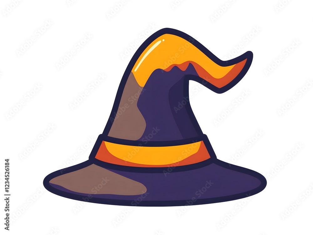 Naklejka premium Magical Pointed Witch Hat Halloween wizard costume logo