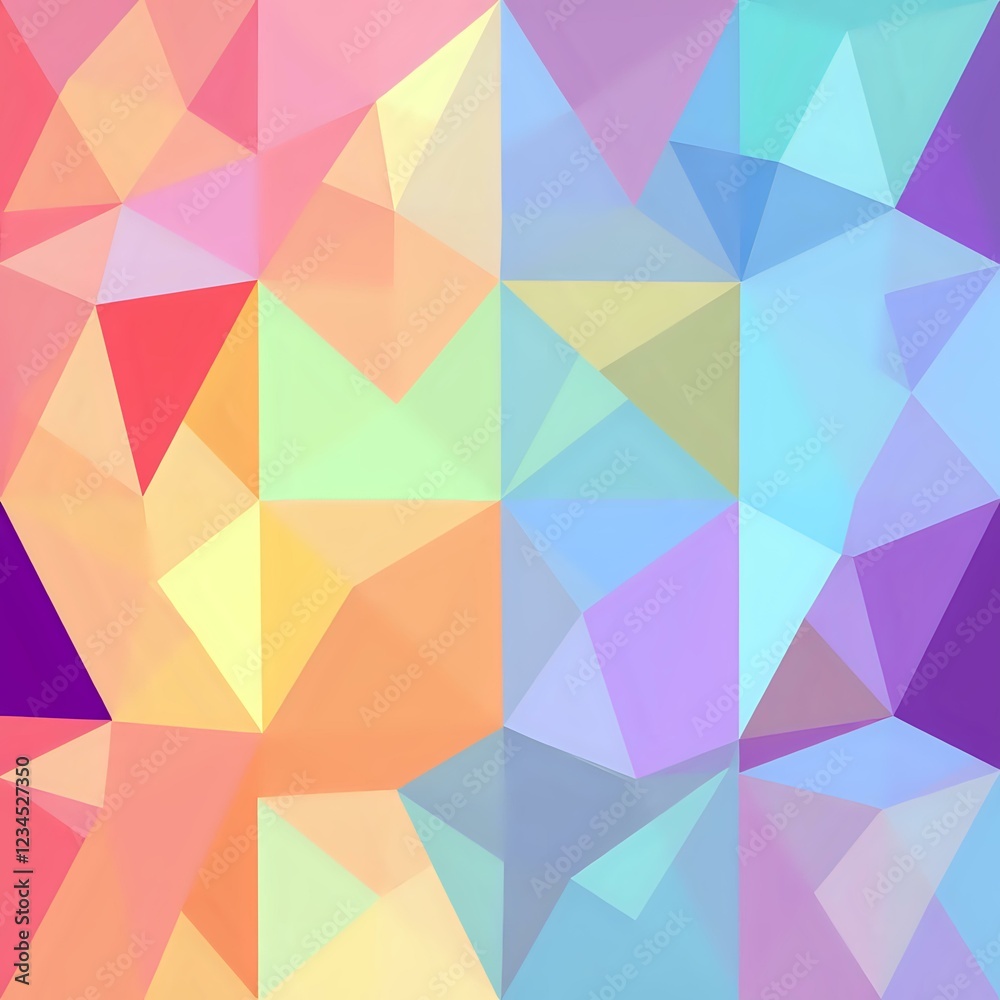 Fototapeta premium Abstract Geometric Art with Vibrant Colors - Modern Digital Wallpaper Design