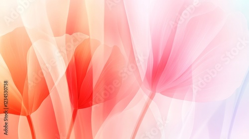 Soft Vibrant Floral Background with Blurry Petals in Gentle Pastel Shades for Creative Design Projects