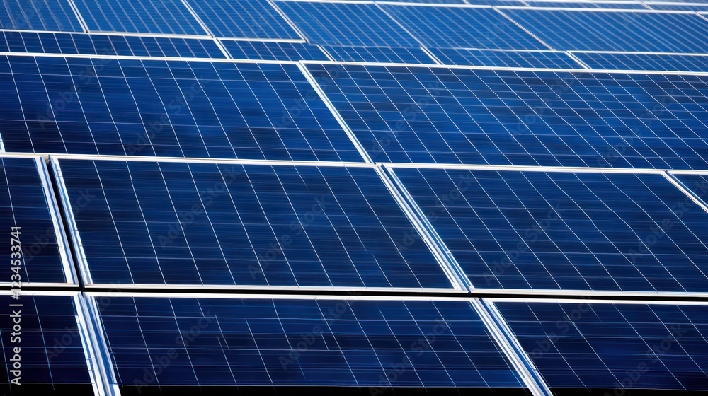Solar panels array, energy production, outdoors, sunny day, renewable Solar panels array, energy production, outdoors, sunny day, renewable