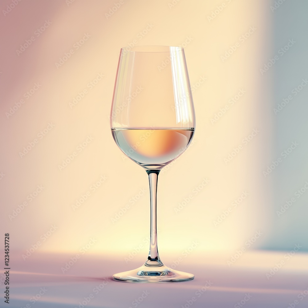 Serene Minimalist Wine Glass with Soft Pastel Background and Text Space for Copywriting Serene Minimalist Wine Glass with Soft Pastel Background and Text Space for Copywriting