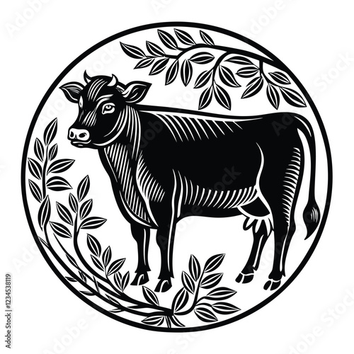 black and white silhouttes cow. vector silhouttes cow with white background. 