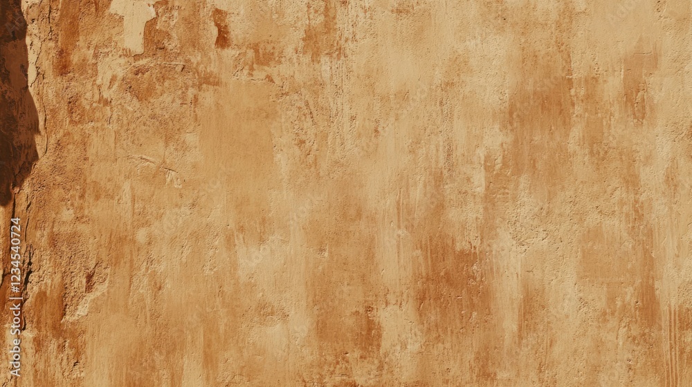 Rustic brown stucco wall texture, outdoors, peeling paint, background design Rustic brown stucco wall texture, outdoors, peeling paint, background design