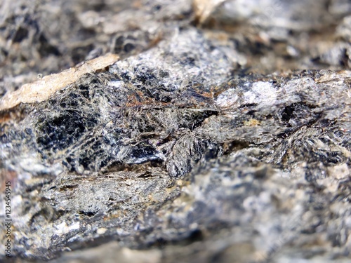 Cuadro en lienzo macro photography of black mica 3