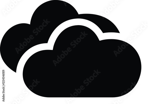 Cloud icon in flat trendy web icon. Clouds symbol for your web site design, logo, app, UI shapes design . Data technology icon.