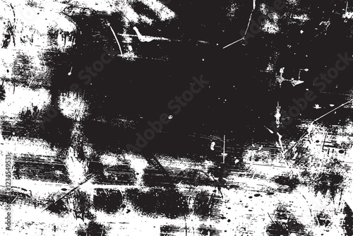 The grunge texture is covered with layers of cracks, scratches and chips. Vector illustration background.