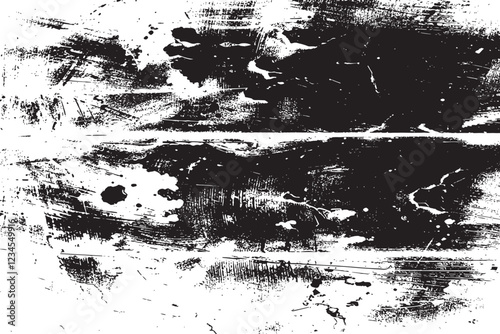 The grunge texture is covered with layers of cracks, scratches and chips. Vector illustration background.