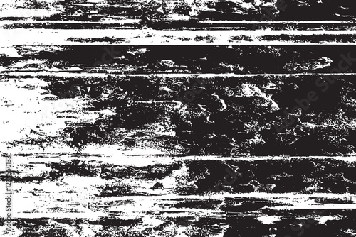 The grunge texture is covered with layers of cracks, scratches and chips. Vector illustration background.