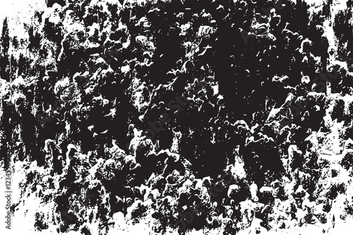 The grunge texture is covered with layers of cracks, scratches and chips. Vector illustration background.