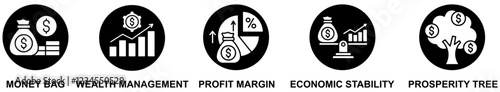 Financial Success Banner Web Icon Vector Illustration Concept 