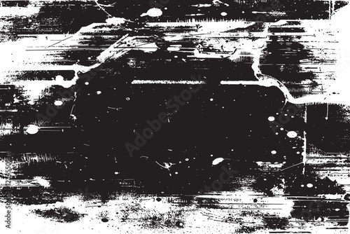 The grunge texture is covered with layers of cracks, scratches and chips. Vector illustration background.