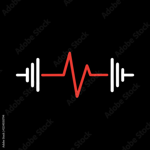 Heartbeat Dumbbell: Minimalist Fitness & Health Design photo