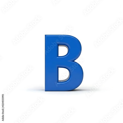 3d blue text B sign image white background. Free Download 3d blue text B sign image white background. - GFXLoad