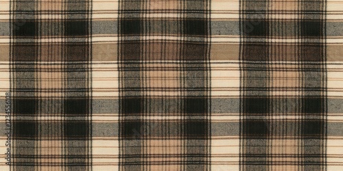 Brown and Beige Plaid Textu...