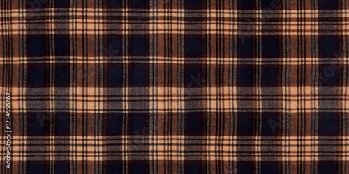 Dark Brown and Orange Plaid...