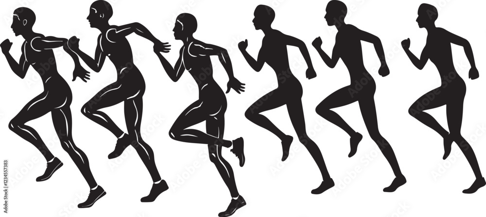 silhouette running sport man illustration design silhouette running sport man illustration design