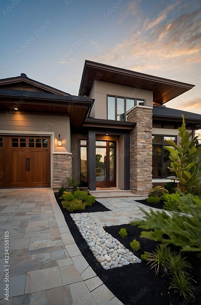 Modern Luxury Home Exterior: Contemporary Architecture and Landscaping Design Modern Luxury Home Exterior: Contemporary Architecture and Landscaping Design
