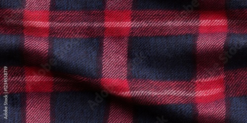 Red and Navy Plaid Texture:...