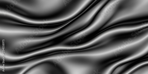 Black Satin Drape: A luxuri...