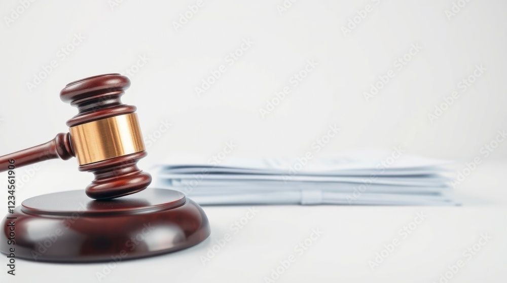 Gavel and Documents: A Serene Legal Still Life Gavel and Documents: A Serene Legal Still Life