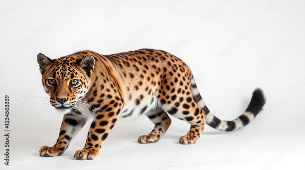 Majestic Leopard Cat Walking Studio Photo Wildlife Photography Majestic Leopard Cat Walking Studio Photo Wildlife Photography