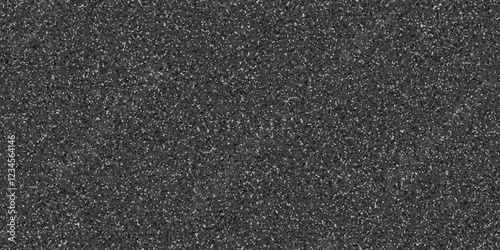 Abstract design with black paper background and terrazzo flooring texture, Terrazzo design with white polished sandstone wall texture, this design are uses for Quartz surface black.