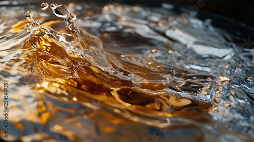 Wallpaper Mural Liquid Gold: Abstract Water Texture Photography Torontodigital.ca
