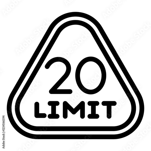 Foto 20 Speed Limit Icon