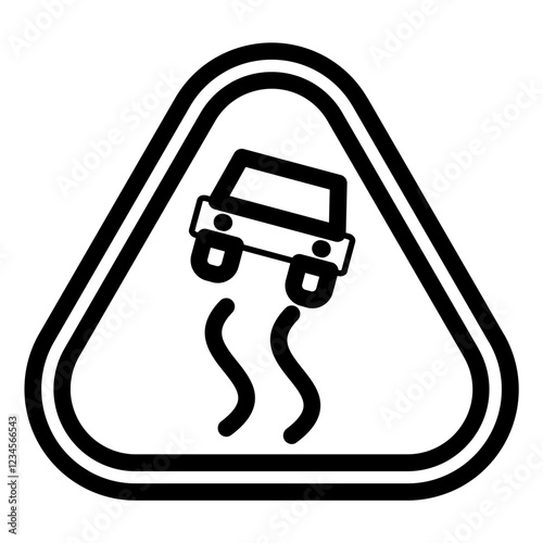 Slippery Road Icon